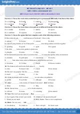 Đề thi giữa kì 1 Tiếng Anh 8 Right on - Đề số 5